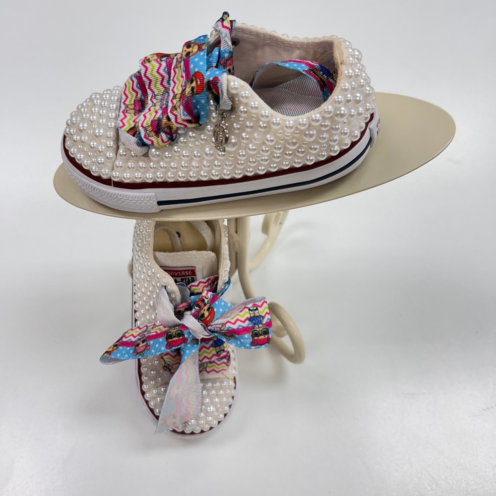 Converse‎ Chuck Taylor All Star Baby Pearl Custom LOL Surprise Ribbon  7.5